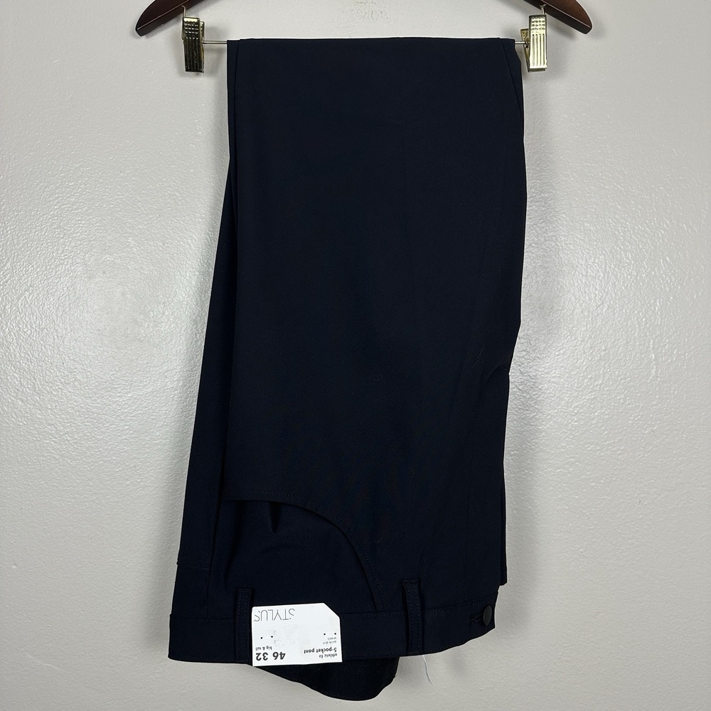 Stylus Men's 46x32 Black Athletic Fit Quick-Dri Stretch 5-Pocket‎ Pants NEW